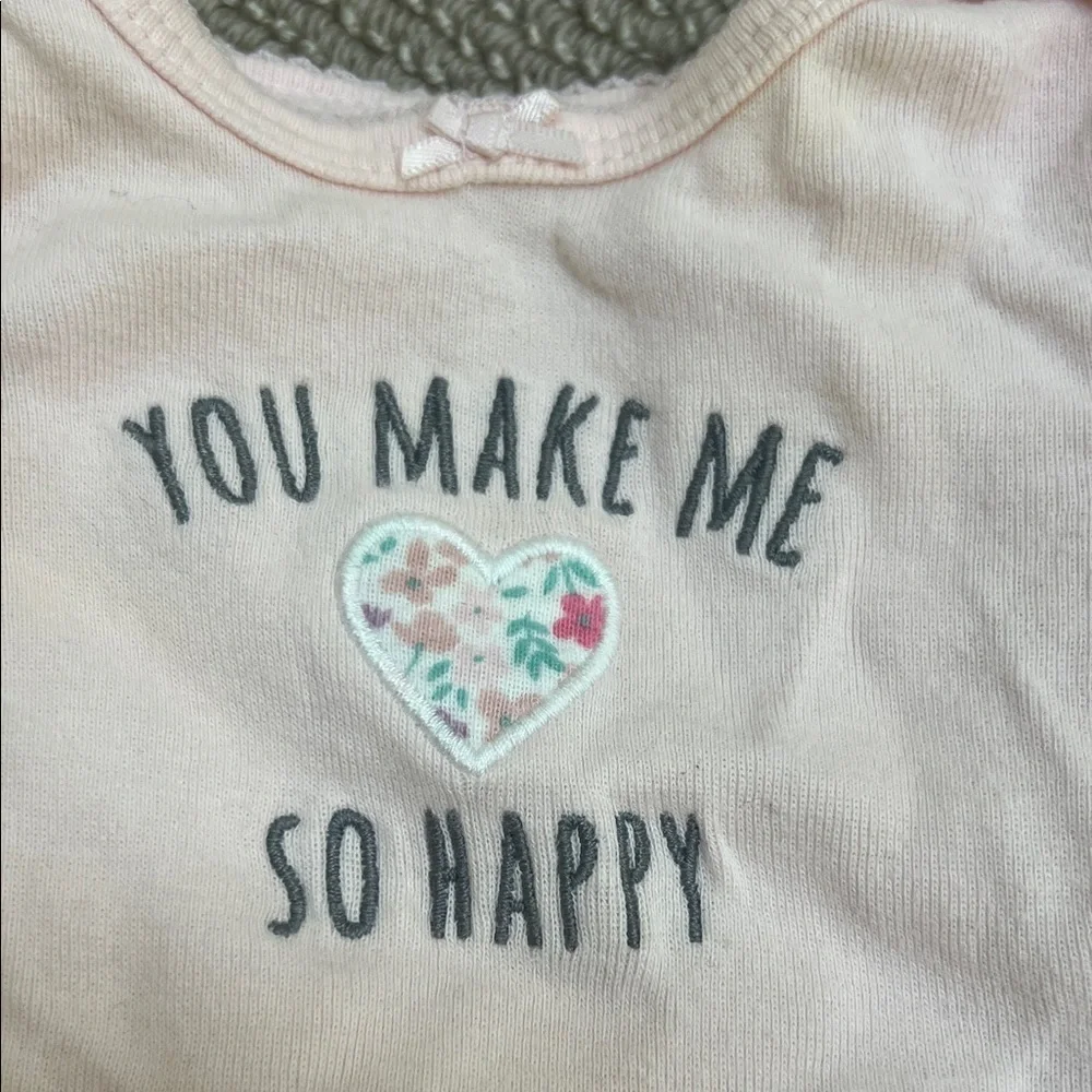 Carter's Light Pink Long Sleeve Baby Bodysuit
